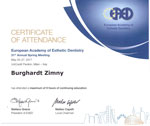 Dr. Burghardt Zimny 31th Annual Meeting European Academy of Esthetic Dentistry