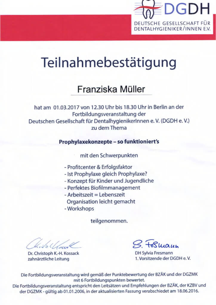 2017 Prophylaxekonzepte